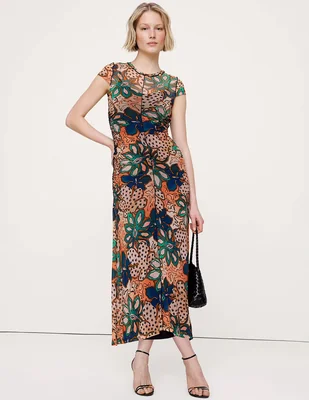 VESTIDO BANANA 900107A MIDI FLORAL