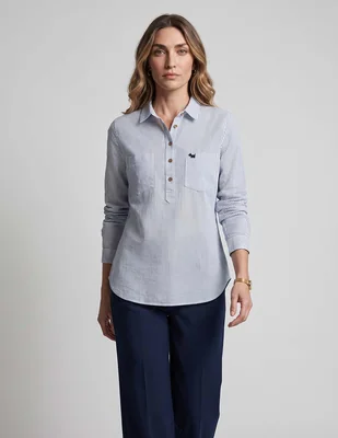 Blusa Ferrioni manga larga para mujer