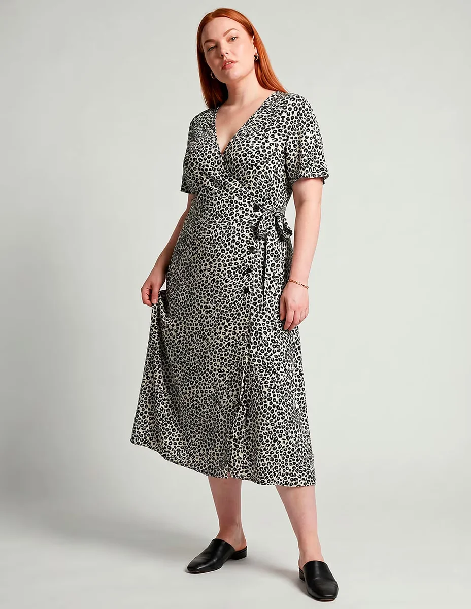 Vestido midi casual lieb plus para mujer