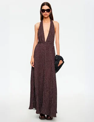 Vestido maxi de fiesta lioness escote V
