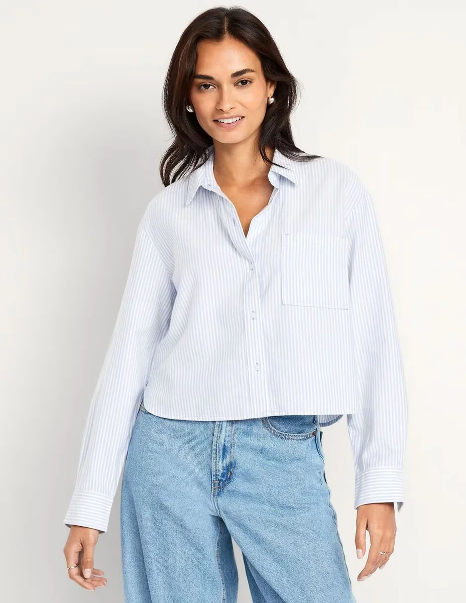 Blusa old navy manga larga para mujer