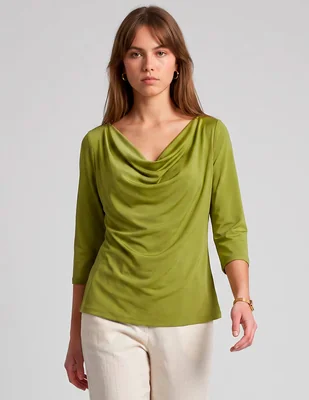 Blusa petite studio manga 3/4 para mujer