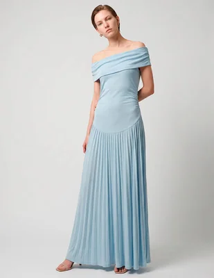 Vestido maxi de fiesta Lioness escote bardot