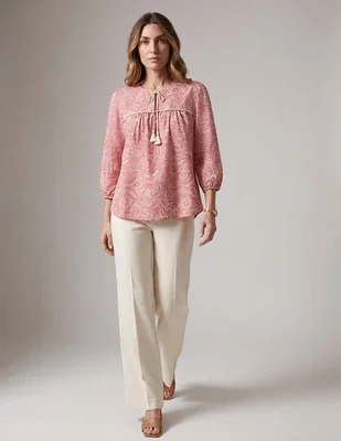 BLUSA FERRIONI M29212 M 3/4 CON AMARRE
