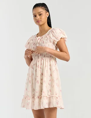 Vestido corto casual Coffee Bean para mujer