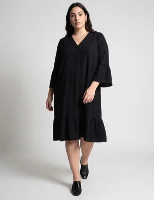 Vestido a la rodilla casual Lieb Plus para mujer