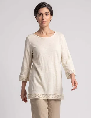 Blusa Chico's manga 3/4 para mujer