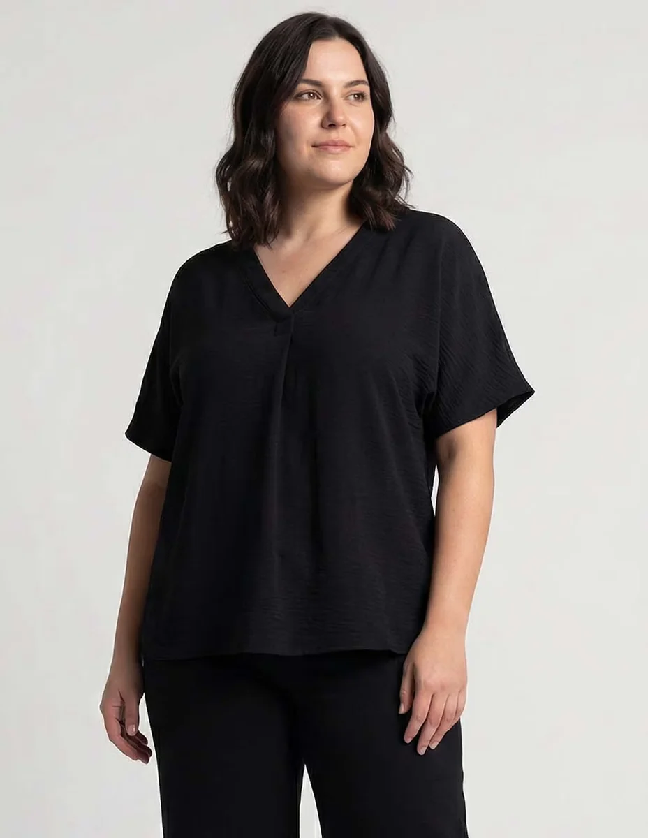 Blusa Lieb Plus manga al codo para mujer