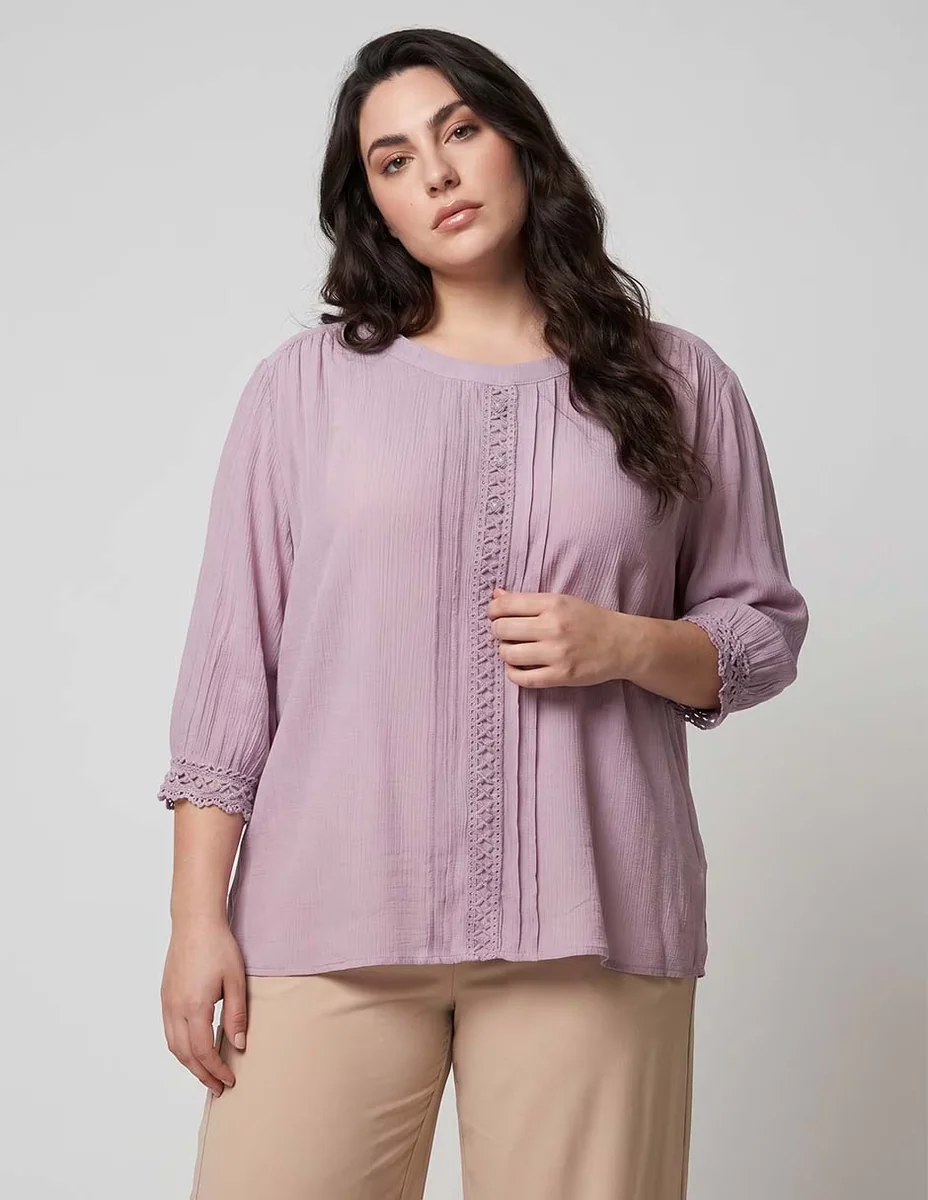 Blusa davinchy manga 3/4 para mujer