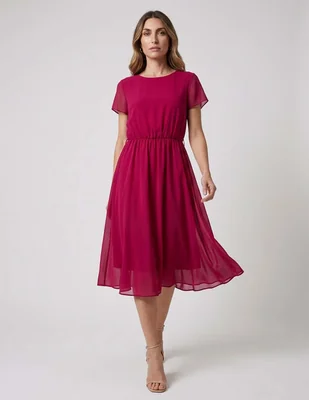 Vestido a la rodilla casual karen olivier para mujer