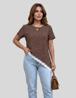 Blusa yaretni manga corta para mujer