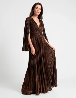 Vestido maxi de fiesta karen olivier escote v