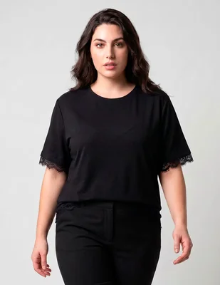 Blusa lieb plus manga al codo para mujer