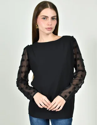 Blusa roman fashion manga larga para mujer