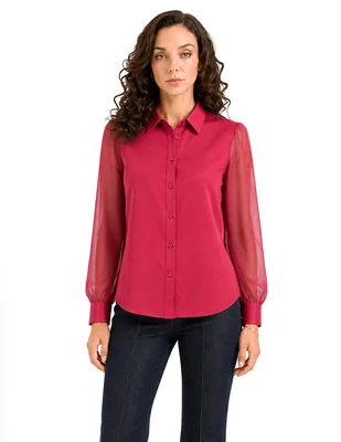 Blusa Foley's manga larga para mujer