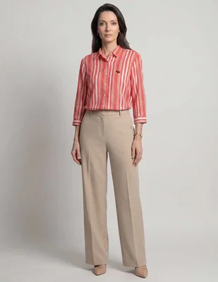 Blusa Ferrioni manga 3/4 tipo camisera para mujer
