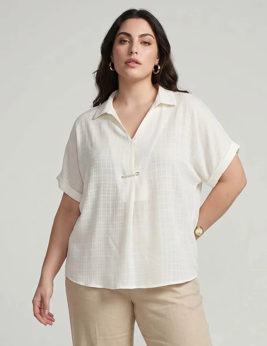 Blusa Davinchy manga corta para mujer