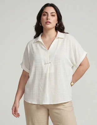 Blusa Davinchy manga corta para mujer