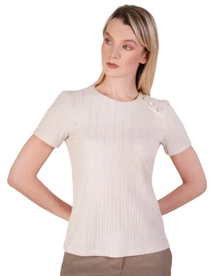 Blusa atelier petite sin famili manga corta para mujer