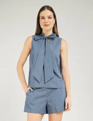 Blusa parallel julio sin manga para mujer