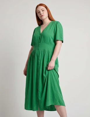 Vestido midi casual lieb plus para mujer