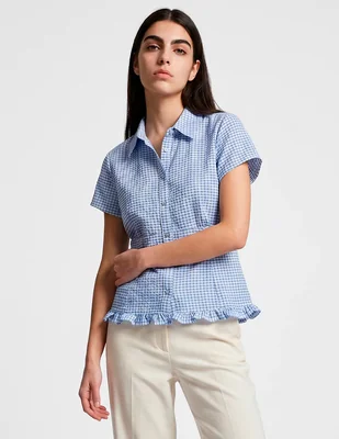Blusa Coffee Bean manga corta para mujer