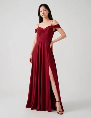 Vestido maxi de fiesta rue escote corazón