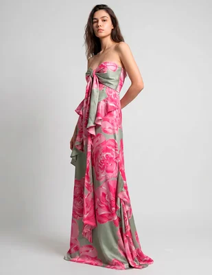 Vestido de fiesta zomos by sofia simon largo para mujer