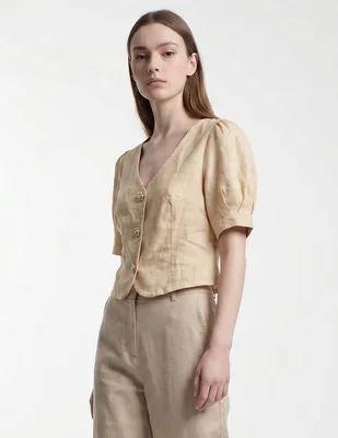 Blusa Petite Studio manga al codo para mujer