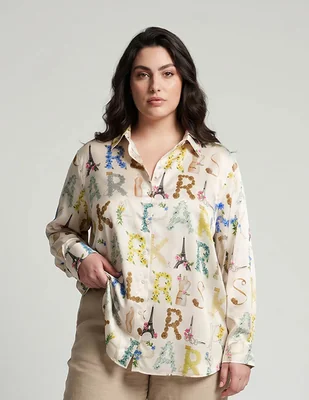 Camisa Karl Lagerfeld Paris manga larga para mujer
