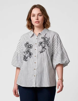 Camisa karl lagerfeld paris manga 3/4 para mujer