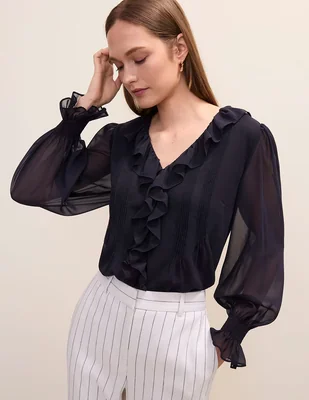 Blusa ann taylor manga larga para mujer