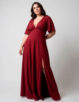 Vestido maxi de fiesta the pattern escote v