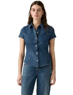 Blusa camisera levi's manga corta para mujer