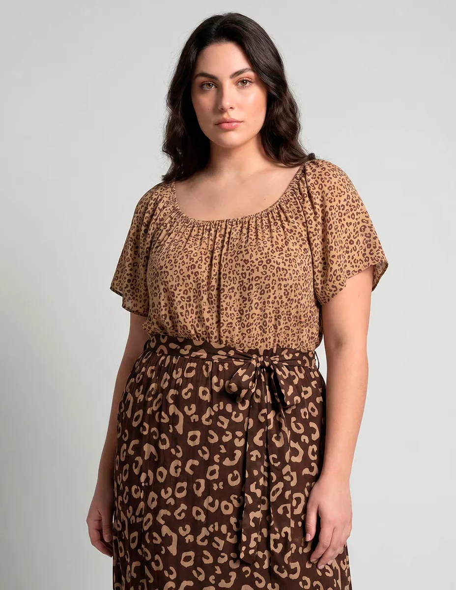Vestido largo casual Map para mujer