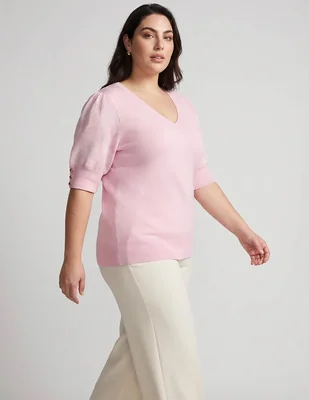 Blusa Karl Lagerfeld Paris manga al codo para mujer