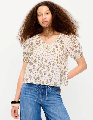 Blusa old navy manga corta para mujer