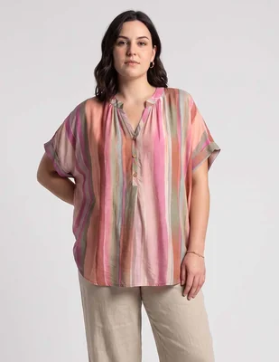 Blusa davinchy manga corta para mujer