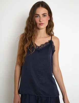 Blusa trucco sin manga para mujer