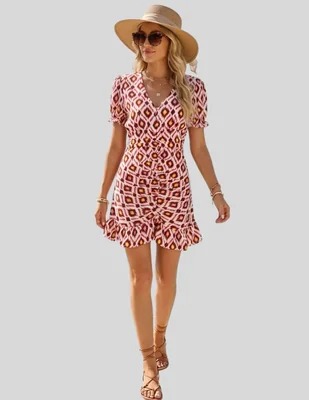 Vestido corto casual Malabis para mujer
