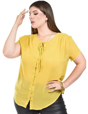 Blusa Roman Fashion manga corta para mujer