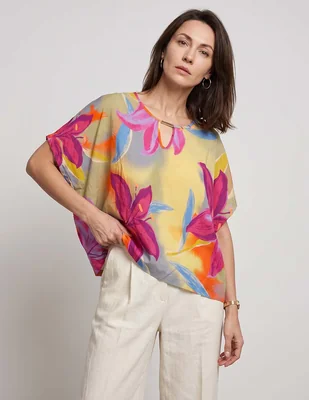 Blusa lorenza blau manga corta para mujer