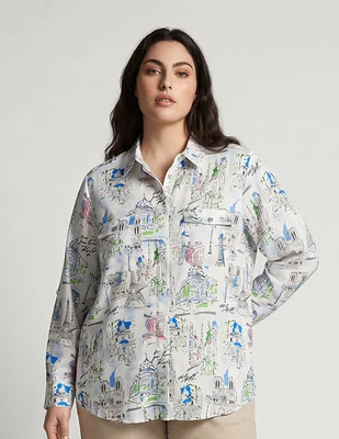 Camisa Karl Lagerfeld Paris manga larga para mujer