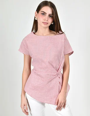 Blusa roman fashion manga corta para mujer