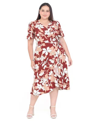 Vestido midi formal Carilo Grupo Burdeos para mujer