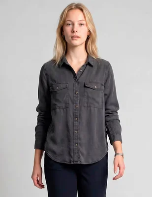 Blusa camisera coffee bean manga larga para mujer