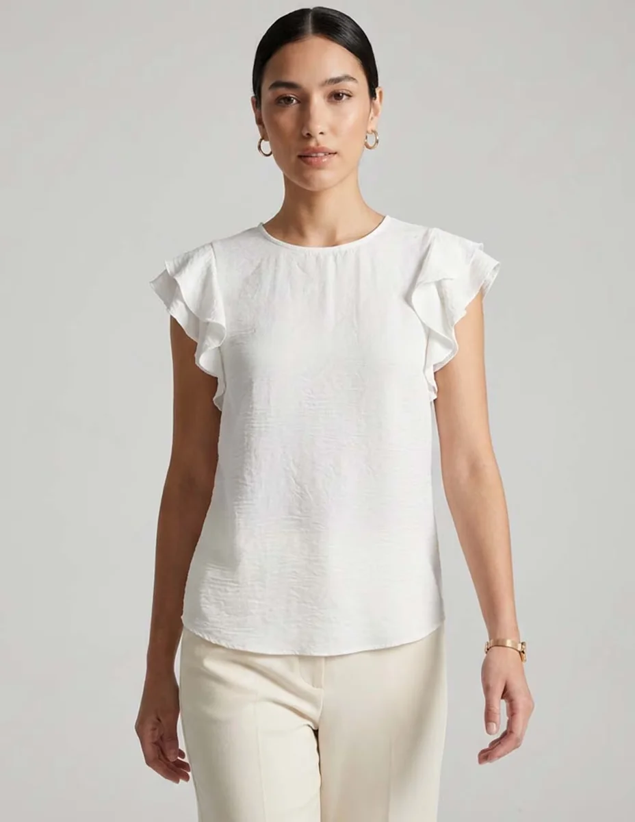 Blusa petite studio sin manga para mujer
