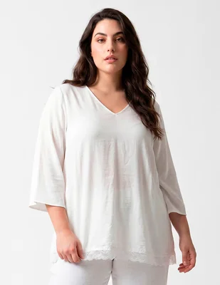 Blusa lieb plus manga 3/4 para mujer