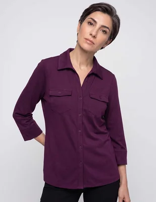 Blusa Chico's manga 3/4 para mujer