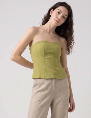 Top Pacsun escote recto